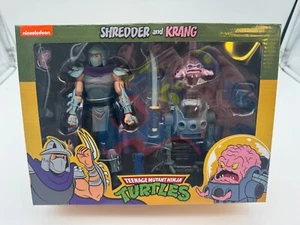 NECA Shredder and Krang TMNT Teenage Mutant Ninja Turtles Cartone Animato Confezione da 2 **NUOVO** - Foto 1 di 2