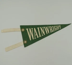 Vintage Wainwright Pennant 9" Felt Banner w/ Brass Rivets Souvenir 30's to 80's - Picture 1 of 4