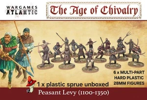 Peasant Levy (1100-1350) Wargames Atlantic 1 X Sprue sin caja 28 mm 1/56 Fantasía - Imagen 1 de 14