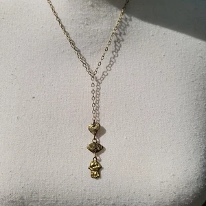 Johnny Was Charm Lariat Halskette mit Herz, Allsehendes Auge, Hamsa ~ einfacher Verschluss - Bild 1 von 4