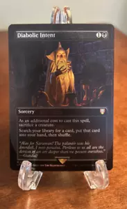 FOIL Diabolic Intent x1 Bordeless NM MTG Lord Of The Rings Magic The Gathering - Picture 1 of 2