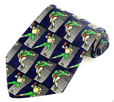 Football Plays Men's Necktie Team Fan Gift Coach Novelty Sports Blue Neck Tie  Foto 1 de 3