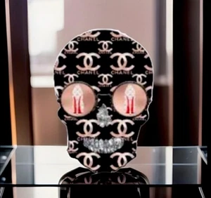 Pullover Pink Coco Sugar Skull W/Diamond 👀 & Legs 👃 🦷 Long Sleeve Sweatshirt - Picture 1 of 9