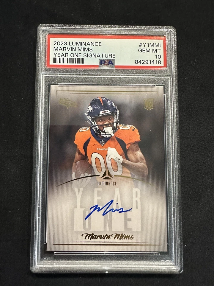 2023 Luminance Marvin Mims Year One Signature RC PSA 10 - Image 1 of 2