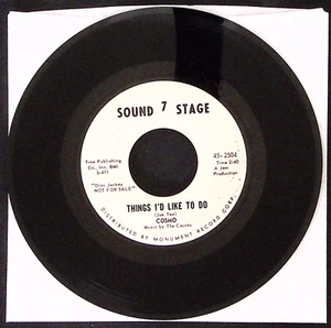COSMO SMALL TOWN GOSSIP/THINGS I'D LIKE TO DO MONUMENT RECORDS VINYL 45 VG 42-95 - Picture 1 of 2