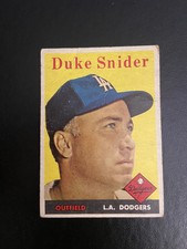 1958 Topps Duke Snider #88 Baseball DODGERS HOF MLB Card