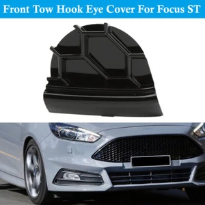 Black Front Bumper Tow Hook Eye Cover Fit For Ford Focus MK3 ST 2014-2018 2016 - Picture 1 of 12