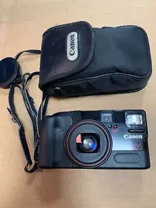 Canon Prima Zoom 105 35mm Point & Shoot Film Camera, Black w/ Case - Picture 1 of 10