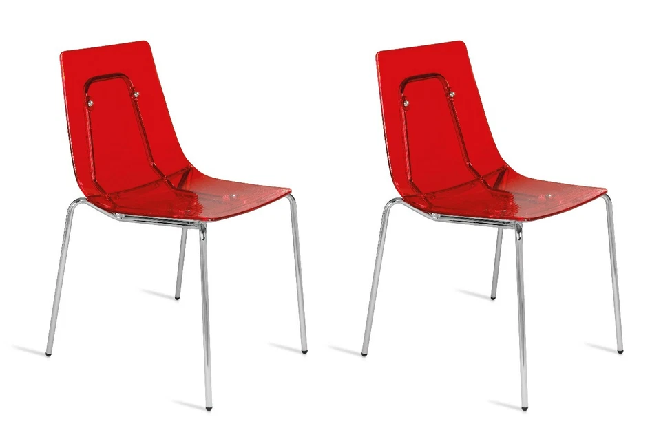 sedia per la casa cucina in metallo e policarbonato (set 2PZ) WIND  - Immagine 1 di 1