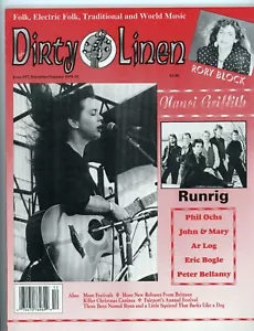 Dirty Linen Magazine from December/January 1991/92 featuring Nancy Griffith - Picture 1 of 2