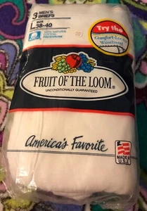 Fruit of the Loom Briefs 1992 NOS Tighty Whities Underwear L 38-40 USA Cotton - Picture 1 of 6