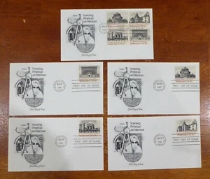 5er Set Ersttagsbriefe 1981 zu Ehren amerikanischer Architektur, 1928-1931 - Bild 1 von 7