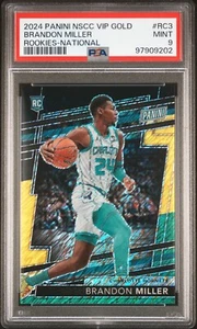 2024 Panini National Brandon Miller Rookies - National #/44 Hornets RC PSA 9 - Bild 1 von 4