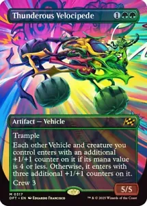 Thunderous Velocipede (Borderless) 317 Foil NM MTG Aetherdrift Magic - Picture 1 of 1