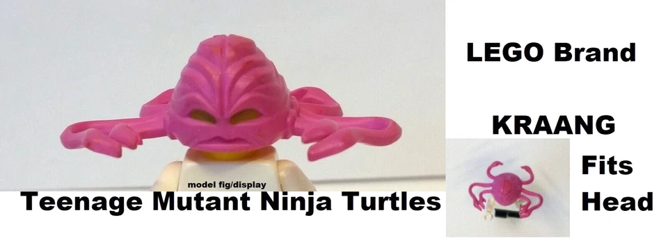 LEGO Minifigure Alien Brain Sucker KRAANG Pink Monster Gold EYES Teenage Mutant - Image 1 of 1