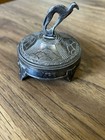 Antique ART DECO Weidlich Bros. WB Mfg. Silverplate MAKEUP POWDER BOX Greyhound