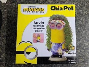 NUEVA Maceta Decorativa Hecha a Mano Chia Pet Hippie Kevin The Minions Rise of Gru - Imagen 1 de 4