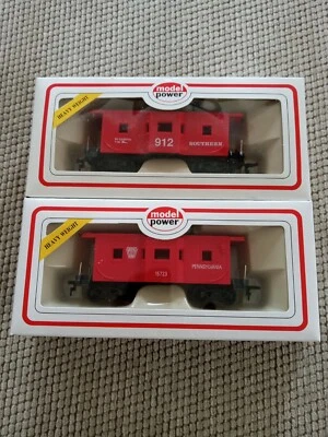 2 car set of ho scale caboose/penn/southern/model power/new - Image 1 of 4