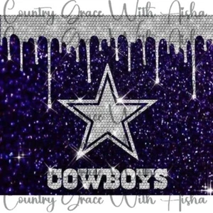 20oz Skinny Tumbler Sublimation Transfer Cowboys Football Ready To Press - Picture 1 of 1