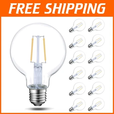 Long Filament Clear Glass Bulb, G25 Globe, 2700K Soft White - Image 1 of 4