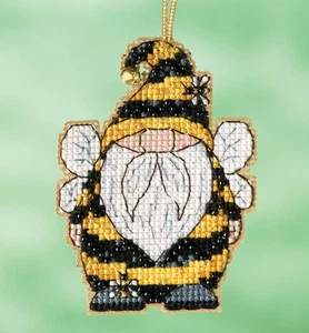 Mill Hill gezähltes Kreuzstich Ornament Kit 2,5"X3,5" - Bienenwichtel (14 Stück) - MH1 - Bild 1 von 1