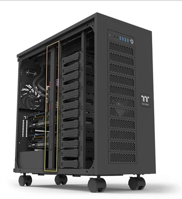 Thermaltake AX700 Super Tower Case E-ATX/SSI-EEB 18 FANS 560mm Rad 630mm GPU BLK - Image 1 of 4