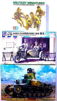 Pit Road/TAMIYA 1/35 Ejército Japonés Tipo 97 Sidecar Motocicleta Rikuo /... - Imagen 1 de 4
