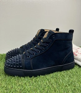 Size 40 (7 US) -Christian Louboutin Spikes ' Dark Blue ' | EXCELLENT CONDITION! - Picture 1 of 15