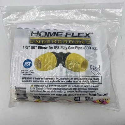 Home-Flex 18-406-005 Underground 1/2"  90 degree Elbow  for IPS Poly Gas Pipe - Image 1 of 4