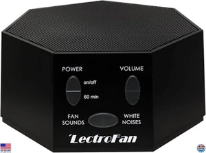 White Noise Machine with 20 Non-Looping Sounds - Global Power Adapters - Black - Picture 1 of 6