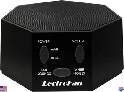 White Noise Machine with 20 Non-Looping Sounds - Global Power Adapters - Black - Image 1 of 4