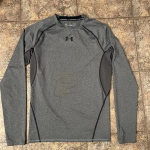 Under Armour Mens Compression HeatGear Long Sleeve Shirt Sz L Workout Active - Picture 1 of 3