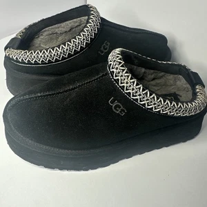 ZAPATOS PANTUFLAS UGG TAZZ PLATAFORMA GAMUZA/LANA NEGRO, MUJER US 7 Usados - Imagen 1 de 15