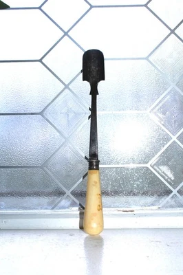 Antique Victorian Stilton Cheese Scoop with Bone Handle Early 19th Century - Image 1 of 4