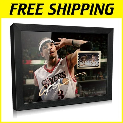 Authentic Allen Iverson Signed Poster Framed - 8x6 Inches for Basketball Lovers - Image 1 of 4