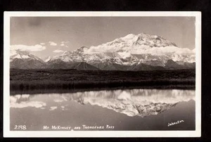 1953 johnston real photo Mt.McKinley alaska mountains postcard - Picture 1 of 1