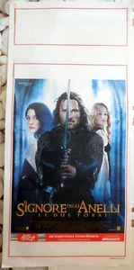 locandina playbill IL SIGNORE DEGLI ANELLI LE DUE TORRI PETER JACKSON - Picture 1 of 1