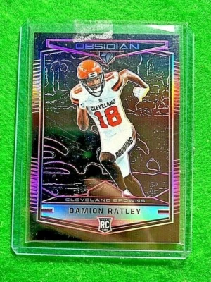 DAMION RATLEY ELETRIC ETCH PURPLE ROOKIE CARD SP #/75 BROWN 2018 PANINI OBSIDIAN - Image 1 of 4