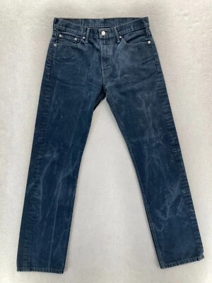 Pantalones de mezclilla Levi's 513 para hombre 32x32 calce ajustado pierna recta azul oscuro bigotes Foto 1 de 4