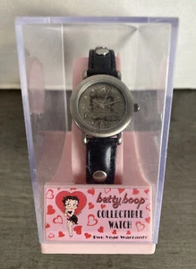 Vintage Betty Boop Black Leather Band Collectible Women's Watch NEW! - Picture 1 of 10