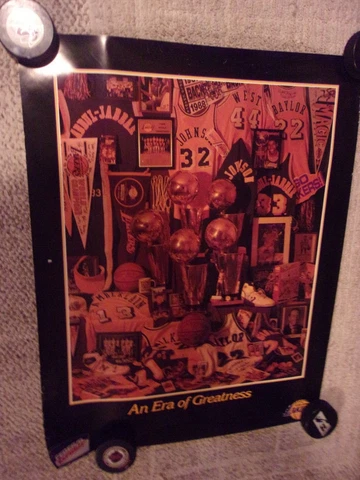 Vintage L.A. LAKERS Basketball  "AN ERA OF GREATNESS " Collage Poster 22 x 28 Cover