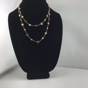 Vtg GoldT Necklace Lia Sophia Chain 40” L -20” Hang Stylish Stackable Layer - Picture 1 of 7