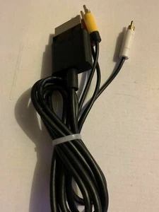 Genuine Authentic Microsoft XBOX 360 Composite Audio Visual AV RCA CABLE - Picture 1 of 5