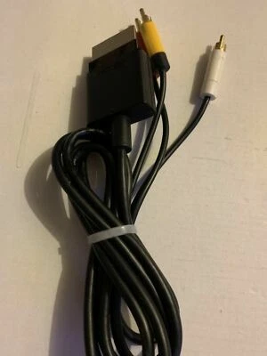 Genuine Authentic Microsoft XBOX 360 Composite Audio Visual AV RCA CABLE - Image 1 of 4