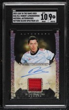 2022 Leaf ITG Used Sports Silver Pattern 4/8 Robert Lewandowski SGC 9 Patch Auto