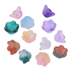 10pcs 10mm Flower Shape Handmade Lampwork Glass Loose Beads For Jewelry Making - Picture 1 of 18
