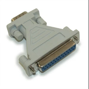 DB9 Male to DB25 Female Serial Port Adapter Molded - Picture 1 of 4