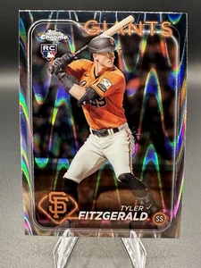 2024 Topps Chrome - RayWave Refractor #131 Tyler Fitzgerald (RC) Giants - Bild 1 von 6