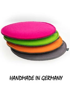 Sitzkissen WOLLFILZ gepolstert rund D 35 und 40 cm Stuhlauflage Sitzauflage - Bild 1 von 7