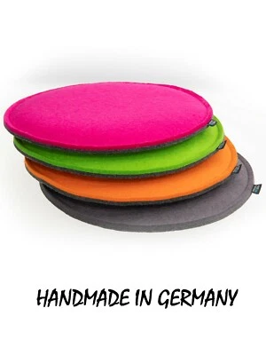 Sitzkissen WOLLFILZ gepolstert rund D 35 und 40 cm Stuhlauflage Sitzauflage - Bild 1 von 3